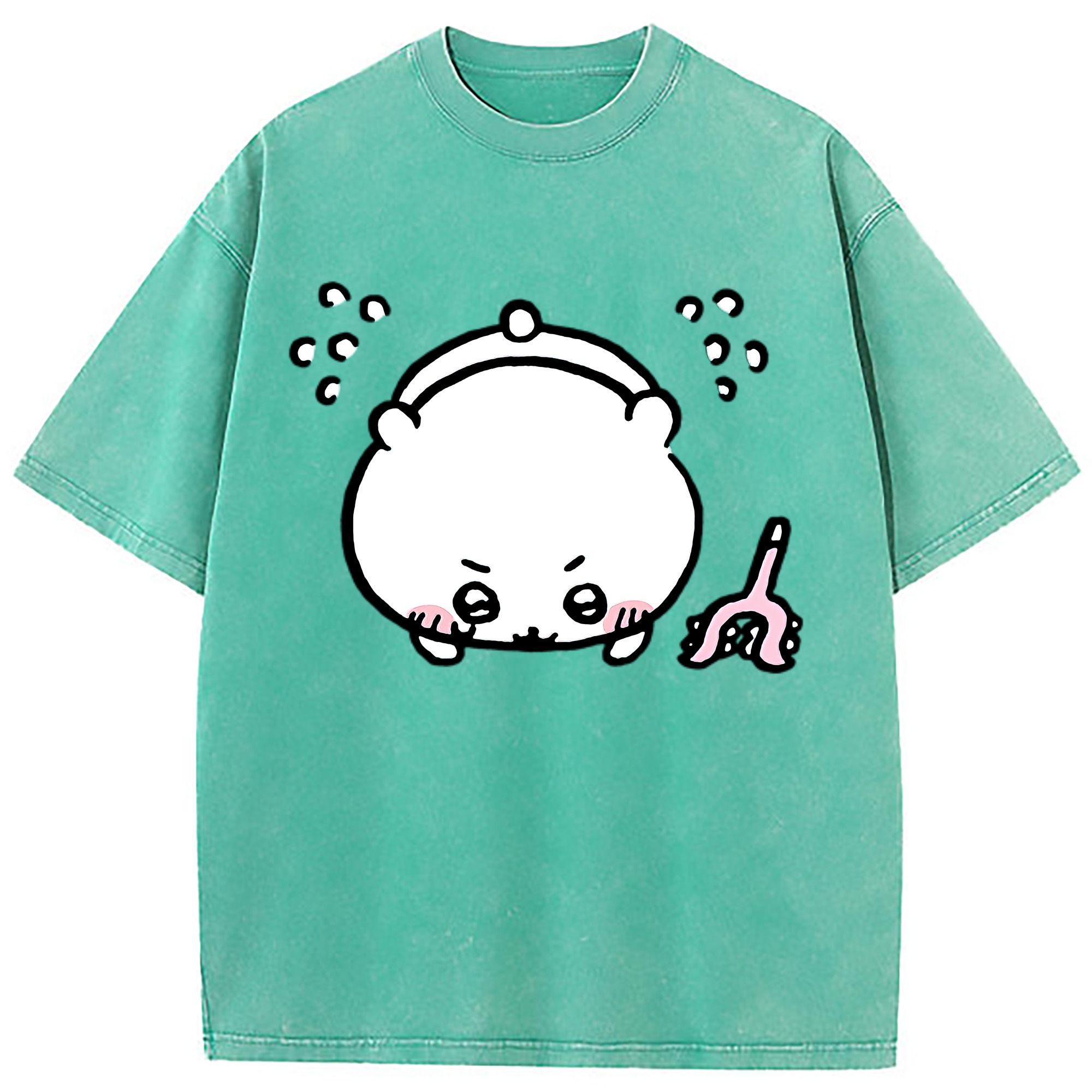 （画像用） ちいかわ ちいかわ Chii-kawa chiikawa 綿100% ヴィンテージ風 半袖Tシャツ（フロントプリント）